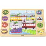 Viga Toys Дървен образователен пъзел Viga Toys - Превозни средства (44742) - baby