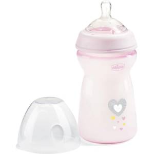 Chicco Natural Feeling Girl бебешко шише 6m+