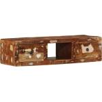 vidaXL Стенен ТВ шкаф 100x32x25 см, масивна дървесина, регенерирана (4104526)
