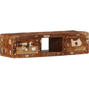 vidaXL Стенен ТВ шкаф 100x32x25 см, масивна дървесина, регенерирана (4104526)