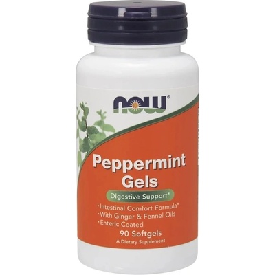 Now Foods Mätové kapsule Peppermint Gels 90 kapsúl