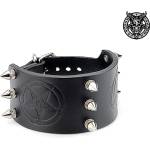 Leather & steel fashion гривна Spiky Pentagram- LSF1 77