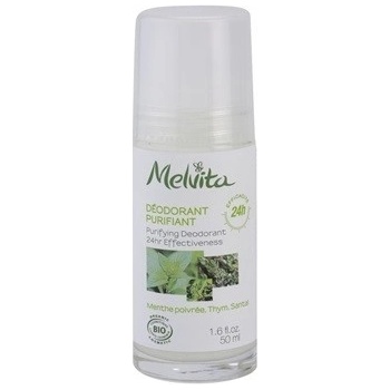 Melvita Les Essentiels deodorant roll-on bez obsahu hliníku 24 h (Peppermint Sandalwood Thyme) 50 ml