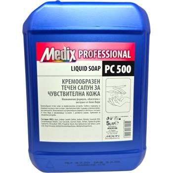 Medix кремообразен течен сапун, Professional, Чуствителна кожа, PC 500, 5 литра