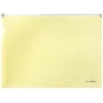 Biurfol Plastic zipper briefcase A4 yellow Desk fol (TSP-A4-03)