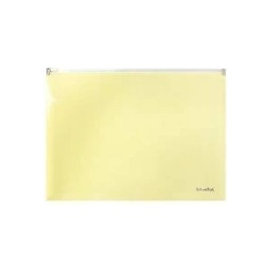 Biurfol Plastic zipper briefcase A4 yellow Desk fol (TSP-A4-03)
