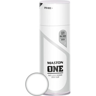 Maston one lak v spreji Satin RAL9003 400 ml signálne biely