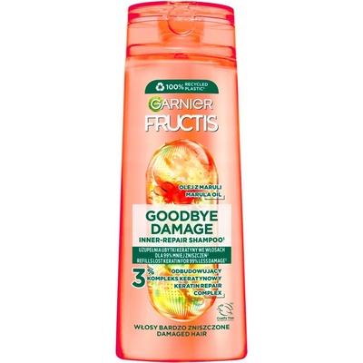 Garnier Fructis Goodbye Damage posilňujúci šampón pre veľmi poškodené vlasy 400 ml