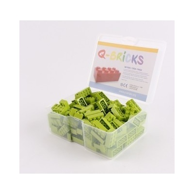 Q-bricks UNICOLOR trávově zelené kostky 300 ks
