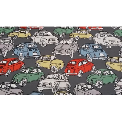 Dekorační látka CARS gray šíře 140 cm
