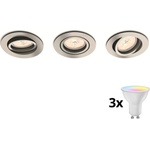 Philips 50393/17/PN - комплект 3x LED RGBW димируеми вградени осветителни тела 1xGU10/4, 8W/230V хром + дистанционно управление (LEDP1934)