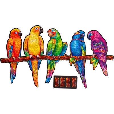 Unidragon Dřevěné Playful Parrots 291 dílků
