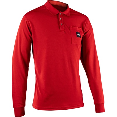 Leatt polo LS Team tričko chili red