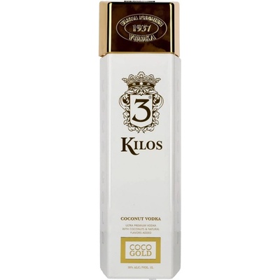 3 Kilos Vodka Coco Gold 30 % 1 l (holá láhev)