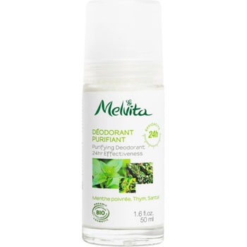 Melvita Les Essentiels deodorant roll-on bez obsahu hliníku 24 h (Peppermint Sandalwood Thyme) 50 ml