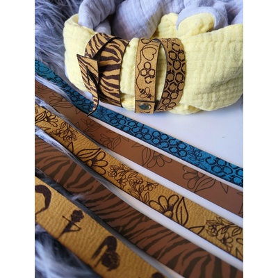 Koženkový pásik zebra Materiál/farba: Béžová koženka