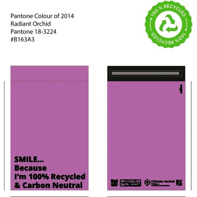 Poštovní Recyklovaná Plastová Obálka Růžová 30.5x40.6cm