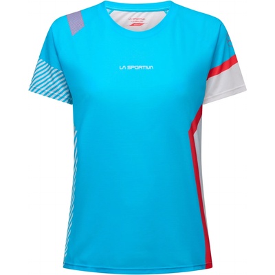 La Sportiva Дамска тениска La Sportiva Women's Flow T-Shirt Running shirt - Malibu Blue / Hibiscus (916-6421-0214)