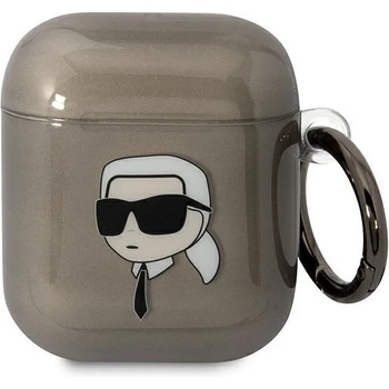 Karl Lagerfeld Кейс Karl Lagerfeld KLA2HNIKTCK за AirPods 1/2, черен / черен, Karl`s Head (KF001567-0)