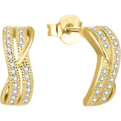 Mabell dámske strieborné náušnice SANTA SK221PESS1028-GOLDC45