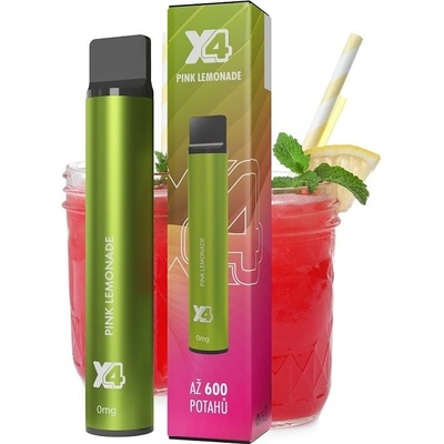 X4 Bar Zero Pink Lemonade 0 mg 600 poťahov 1 ks