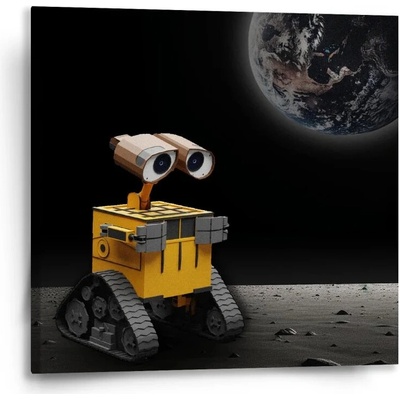 Sablio Obraz Wall-E robot Mesiac - 50x50 cm