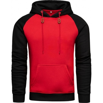 Racea pánska mikina s kapucňou Timber čierno-červená