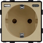 ELMARK Element КОНТАКТ ШУКО 16a С usb a+c, ЗЛАТО (195mgsu/gd)