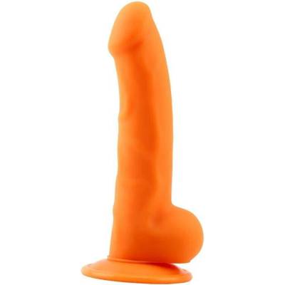 Deluxe Pure Nature Norman.P Klasické dildo s přísavkou oranžové Oranžový
