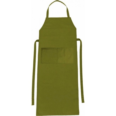 CG Workwear Zástěra Verona s laclem a kapsou 90x75 cm zelená oáza CGW1146