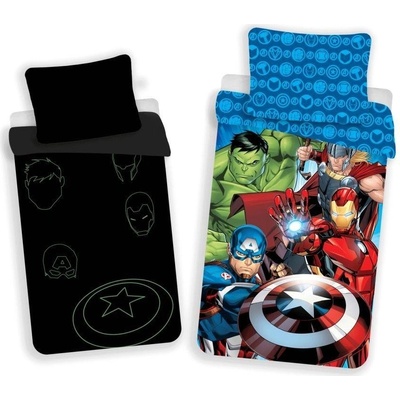 Jerry Fabrics Obliečky Avengers 02 svítící Bavlna 140x200 70x90