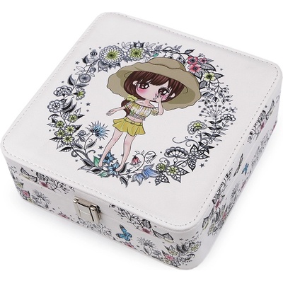 Prima-obchod šperkovnice s potiskem 77664 bílá