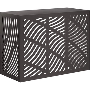 vidaXL Покритие за климатик Черно 110 x 50 x 80 cm Стомана (8014108)