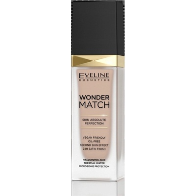 Eveline Cosmetics Wonder Match dlouhotrvající tekutý make-up s kyselinou hyaluronovou 35 Sunny Beige 30 ml