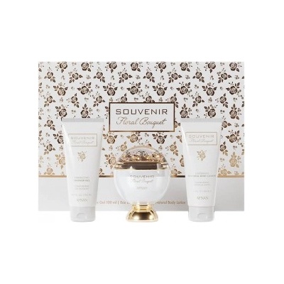 Afnan Комплект за жени Afnan Souvenir Floral Bouquet - Eau de Parfum 100 мл + Лосион за тяло 100 мл + Душ гел 100 мл