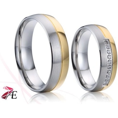 Goldpoint Chirurgická ocel snubní prsteny 023 Jindřich a Eliška