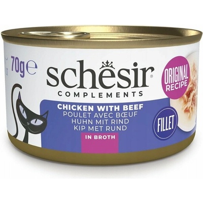 Schesir Chicken with beef in broth 70 g