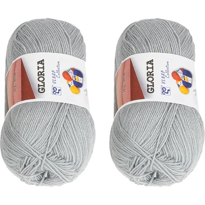 Bellatex SET 2 ks - Příze GLORIA Šedá 50g / 305 m