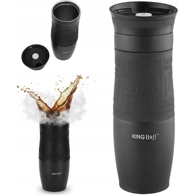 Kinghoff Hrnek termo černý 500 ml