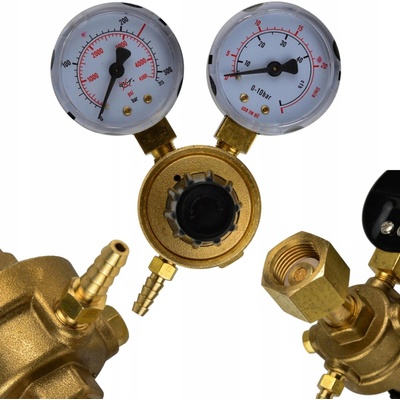 GEKO G80034 Redukční ventil CO2 a ARGON mix 2 manometry – Hledejceny.cz