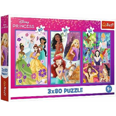 Trefl 3 x 80 Priatelia princeznej / Disney Princess