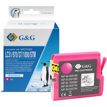 Compatible Глава за BROTHER LC-970M / LC-1000M - Magenta - G&G (NB-OLC51M)