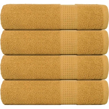 vidaXL Кърпи за ръце FROGN 4 бр. Златисти 50x100 см 360 г/м2 (136807)