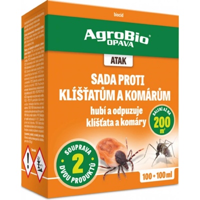 AgroBio Atak Sada proti klíšťatům a komárům 100 ml + 100 ml