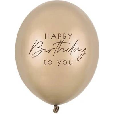 Party Deco Балони Happy Birthday - Металик Студено Злато (SB14M-341-019Z-6)