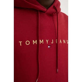 Tommy Hilfiger Суичър Tommy Jeans в бордо с качулка с апликация DM0DM20503 (DM0DM20503)