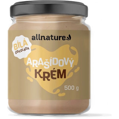Allnature Arašídový krém s bílou čokoládou 500 g