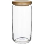Ocean OCEAN-Стъклен буркан с дървен капак 1000ml Ø9.2xh19.3cm (5B02536G0001) (011445)
