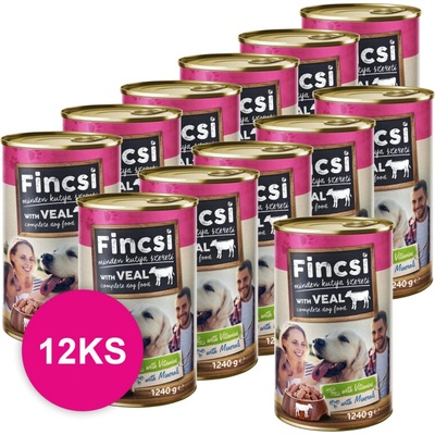 Fincsi Dog Teľacie 12 x 1240 g