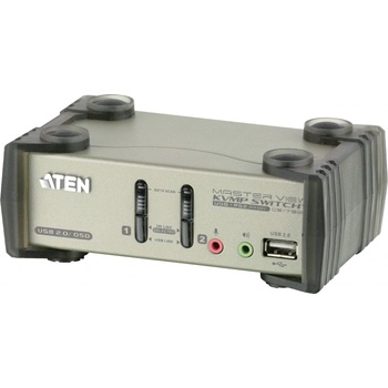 Aten CS-1732B 2-Port USB 2.0 KVMP Switch OSD, 2x USB Cables, 2-port Hub, Audio